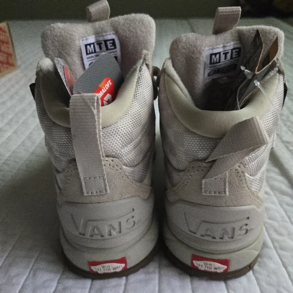 Vans Ultrarange Exo Hi Mte 2 Women Size 5 Checkerboard Birch Tan 012026 - Picture 8 of 10